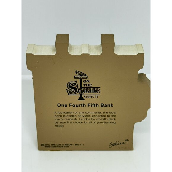 VTG Cat’s Meow One Fourth Fifth Bank 2002 Wood Village Collectible - Picture 3 of 7